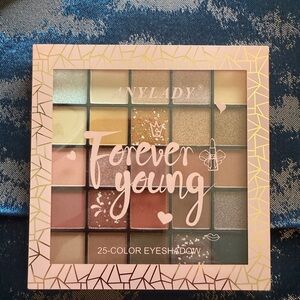 Forever Young 25-Color Eyeshadow Palette with Gold, Brown, Cream Shades